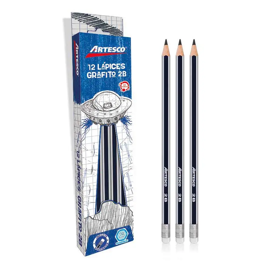 Lápiz 2B artesco caja regular