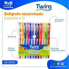 Lapicero escarchado twins