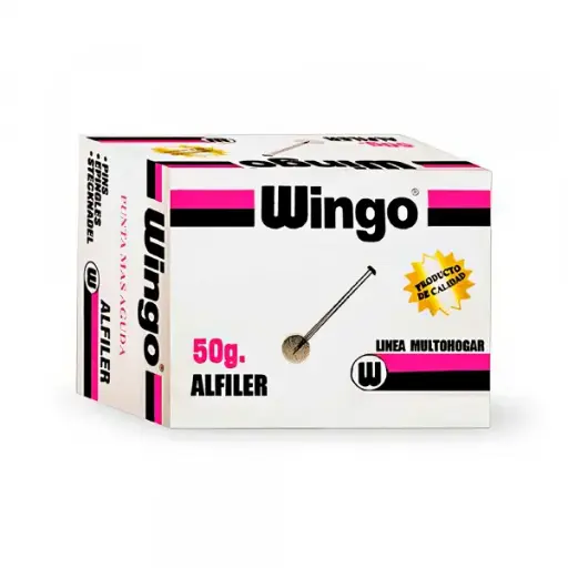 Alfileres en caja
